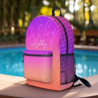 Pastel Purple Pink Coral Ombre - énorme monogramme