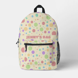 Sac À Dos Imprimé Pastel Rainbow Colors PolkaDot