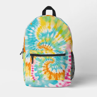Sac À Dos Imprimé Pastel Rainbow Tie Dye Spiral Pattern