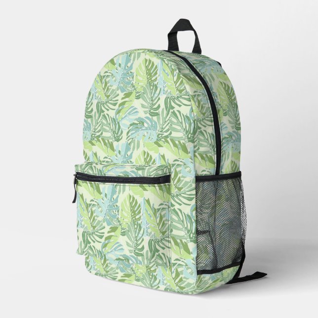 Sac À Dos Imprimé Pastel Tropical Palm Leaves (Coin arrière droit)