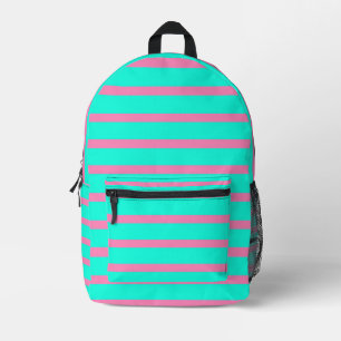 Sac À Dos Imprimé Pastel Turquoise Bleu Vert Et Rose