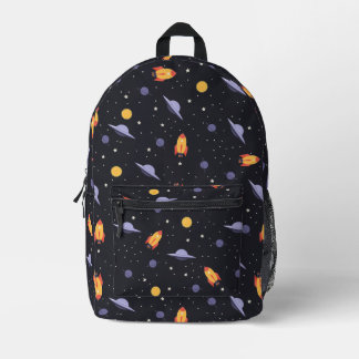 Sac À Dos Imprimé Pattern space lavender orange black