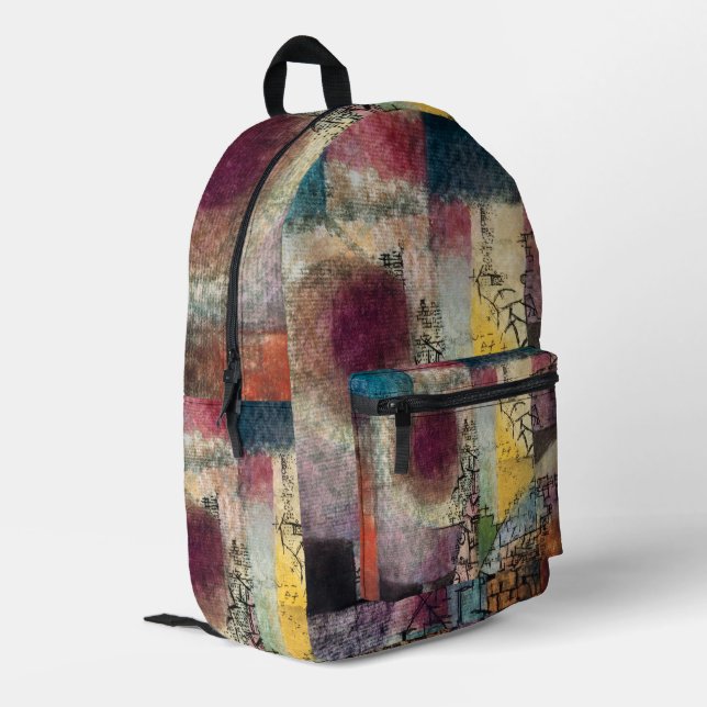 Sac À Dos Imprimé Paul Klee Art Abstrait Cubisme  (Coin arrière gauche)