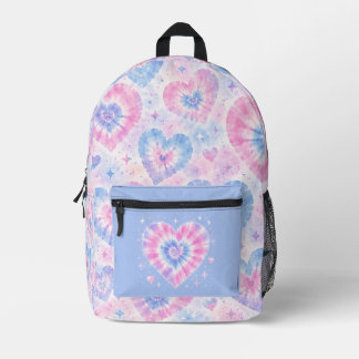 Sac À Dos Imprimé Paysage de rêve à cœur tie-dye pastel