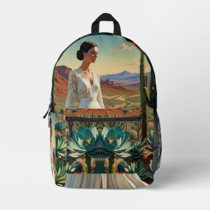 Sac À Dos Imprimé Paysage magnifique avec une femme art spirituel