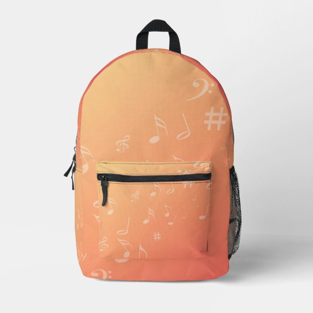 Sac À Dos Imprimé Peach Music (Recto)