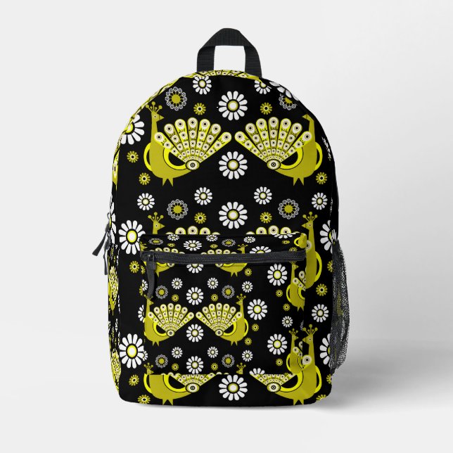 Sac À Dos Imprimé Peacock Bird Art graphique (Recto)