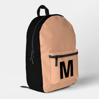 Sac À Dos Imprimé Pêche tendance et noir avec nom Monogram
