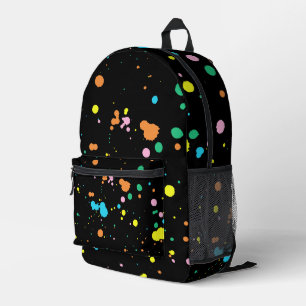 Sac À Dos Imprimé Peindre les plaquettes sur le noir