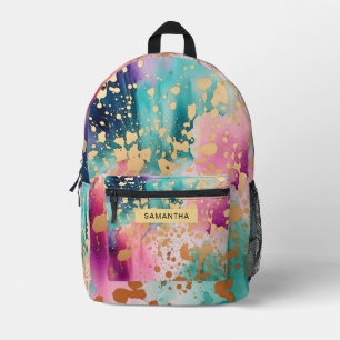 Sac À Dos Imprimé Peinture Abstraite colorée Art (19)