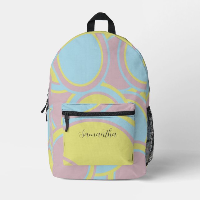 Sac À Dos Imprimé Peinture Abstraite Pastel Moderne (Recto)
