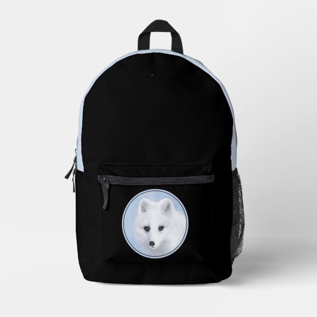 Sac À Dos Imprimé Peinture Arctic Fox - Art original de la faune (Recto)
