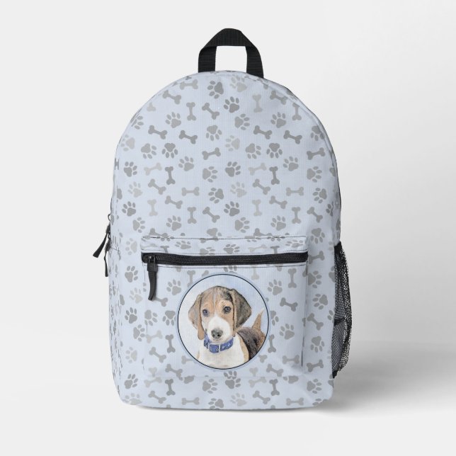 Sac À Dos Imprimé Peinture beagle - Cute Original Chien Art (Recto)
