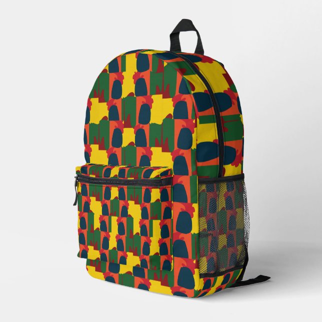 Sac À Dos Imprimé Peinture colorée Abstraite (Coin arrière droit)