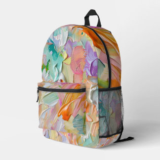 SAC À DOS IMPRIMÉ PEINTURE COLORÉE PASTEL BROUILLÉS RESSEMBLENT ABST
