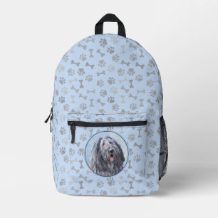 Sac À Dos Imprimé Peinture de Berger Bergamasque - Chien Original Mi
