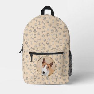 Sac À Dos Imprimé Peinture de Bull Terrier Miniature - Art Original 