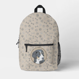 Sac À Dos Imprimé Peinture de chiot de chien de montagne bernois - Œ