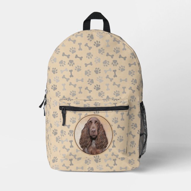 Sac À Dos Imprimé Peinture de Field Spaniel - Art original mignon de (Recto)