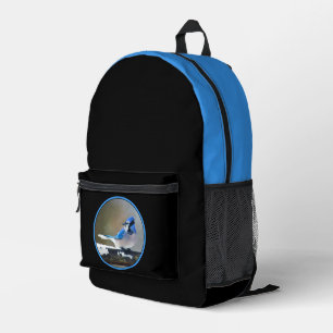 Sac À Dos Imprimé Peinture de Geai Bleu - Art Original d'Oiseau