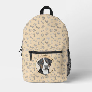 Sac À Dos Imprimé Peinture de Grand Bouvier Suisse - Œuvre Originale
