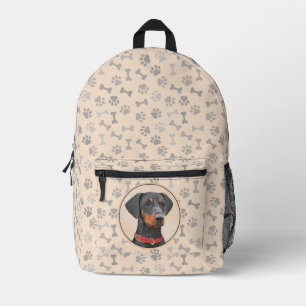 Sac À Dos Imprimé Peinture de Pinscher Allemand Art Animal Original