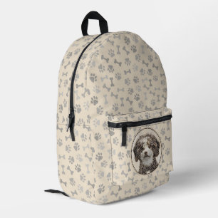 Sac À Dos Imprimé Peinture espagnole de chien d'eau - jolie art orig