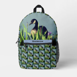 Sac À Dos Imprimé Peinture personnalisée de l'oie canadienne Irises