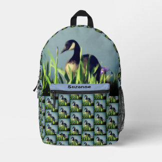 Sac À Dos Imprimé Peinture personnalisée de l'oie canadienne Irises
