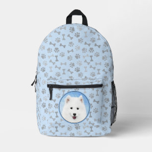 Sac À Dos Imprimé Peinture Samoyed Puppy - Jolie Art Original Chien