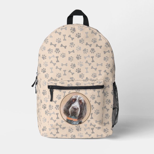 Sac À Dos Imprimé Peinture Spinone Italiano - Belle Art Original Chi (Recto)