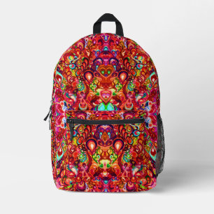 Sac À Dos Imprimé Peinture tourbillonnante abstraite colorée mignonn