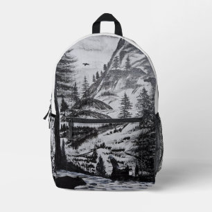 Sac À Dos Imprimé Peintures DG Montagne sauvage