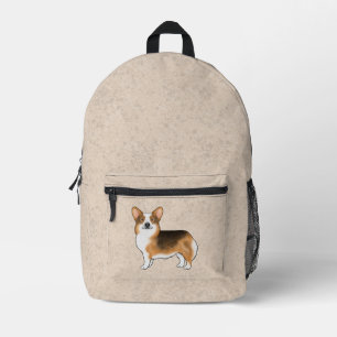 Sac À Dos Imprimé Pembroke Welsh Corgi Tricolore à Tête Rousse Chien