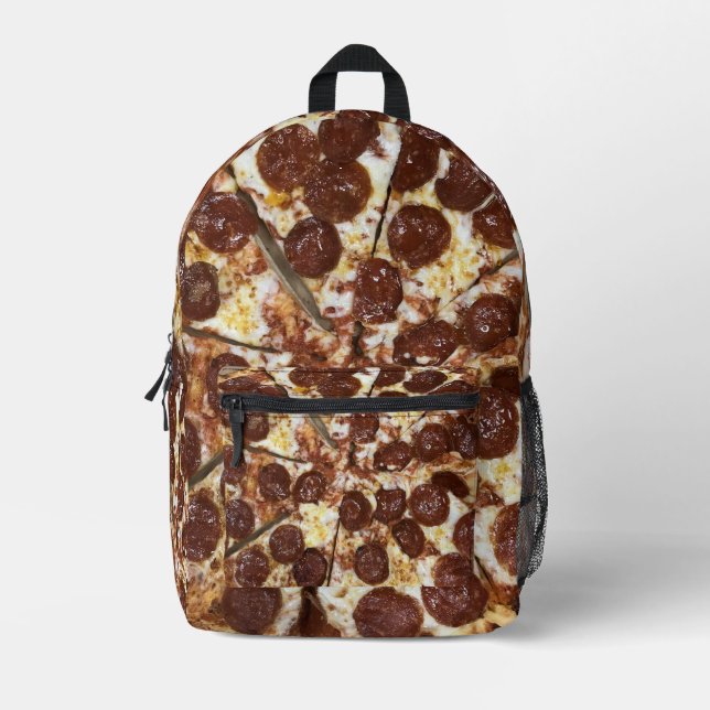 Sac À Dos Imprimé Pepperoni Pizza (Recto)