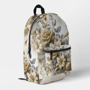 Sac À Dos Imprimé Perfection florale Jaune antique