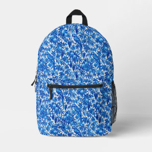 Sac À Dos Imprimé Perroquets bleus dans un jardin tropical