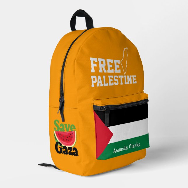 Sac À Dos Imprimé Personalisé Free Palestine | Drapeau de Palestine (Coin arrière gauche)
