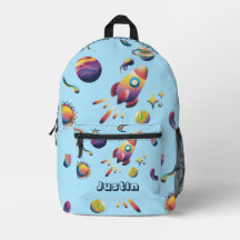 Personalized Colorful Space Planets Back to School