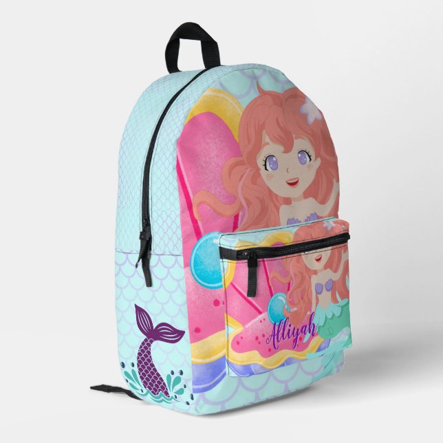 Sac À Dos Imprimé Personalized Mermaid (Coin arrière gauche)