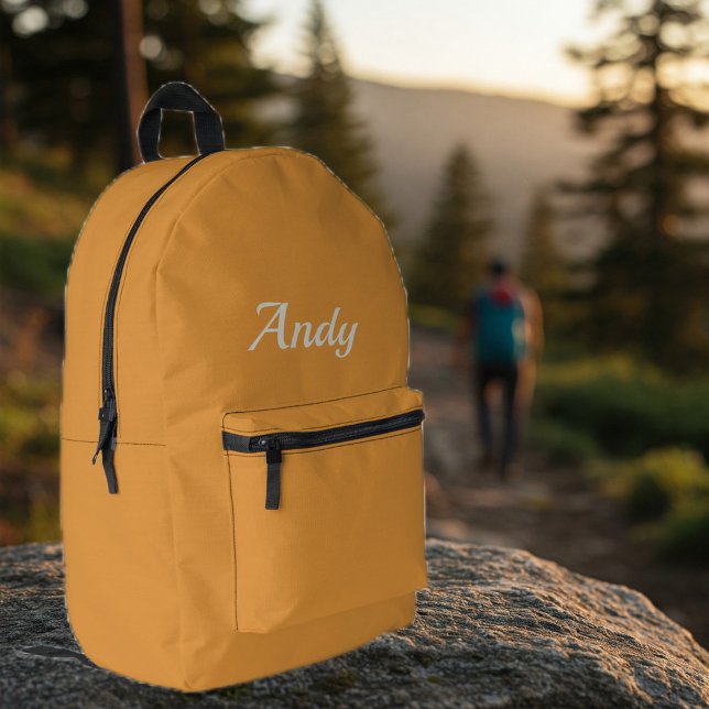 Sac À Dos Imprimé Personalized Orange Hiking Backpack for Men  (Créateur téléchargé)