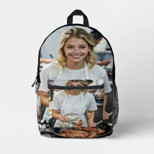 Sac À Dos Imprimé Personnalisation de photo de cuisson de bacon