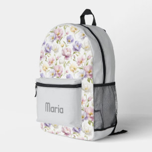 Sac À Dos Imprimé Personnalisé Joli Coloré Moderne Fille Floral