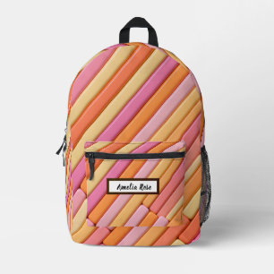 Sac À Dos Imprimé Personnalisé Moderne Pastel Géométrique Abstrait