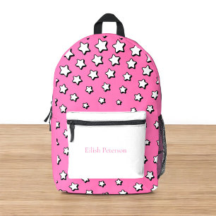 Sac À Dos Imprimé Personnalisé moderne rose étoiles enfants à la mod