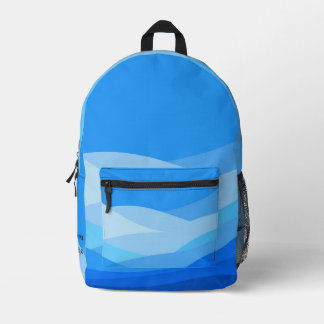 Sac À Dos Imprimé Personnalisé Vibrant Bleu coloré Motif esthétique