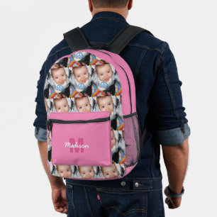 Sac À Dos Imprimé Personnaliser Votre motif photo nom monogramme ros