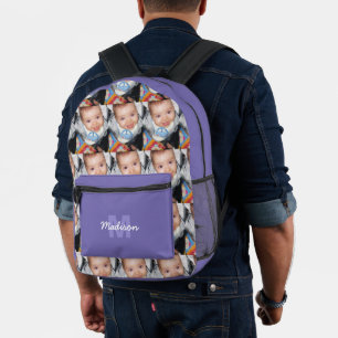 Sac À Dos Imprimé Personnaliser Votre motif photo nom monogramme vio