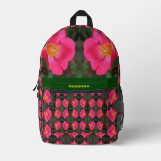Sac À Dos Imprimé Pétales de rose rose Floral Personnalisé