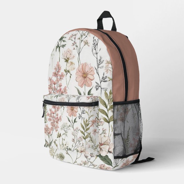 Sac À Dos Imprimé Pétales Sereins (Coin arrière droit)